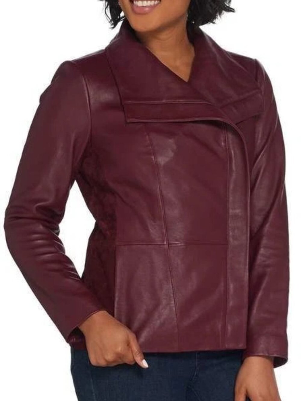 H by Halston Leather Jacket